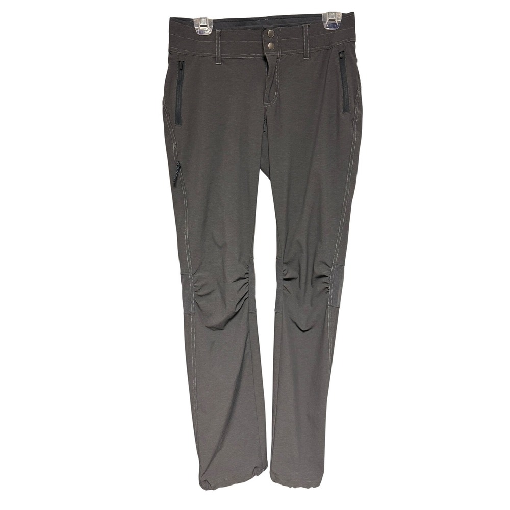 Kuhl Womens Size 6 Regular Gray Hiking Pants Zip Pockets Drawstring Ankles